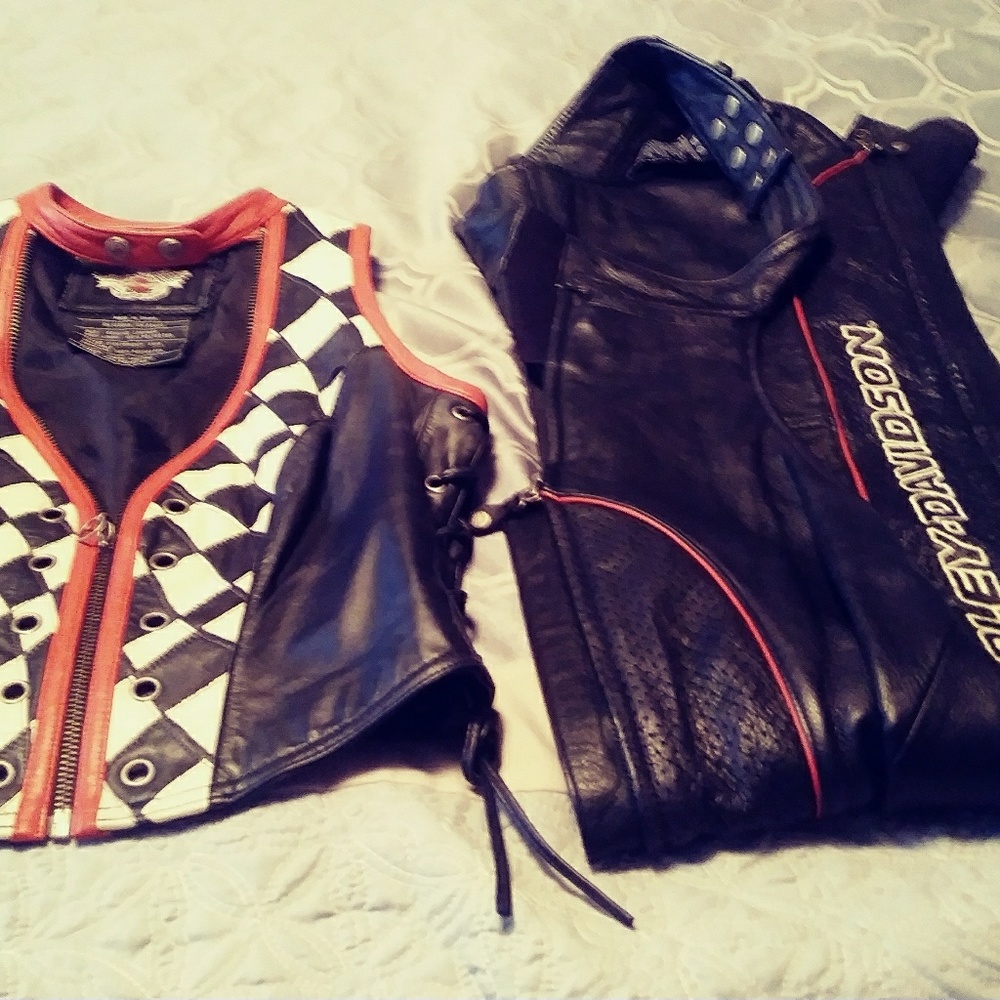 Women's Harley Davidson extra rare vest chaps